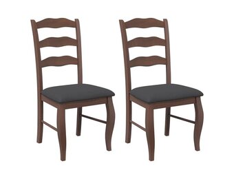 VidaXL Eetkamerstoelen (2 stuks) - Bruin Massief Hout - 60% Korting