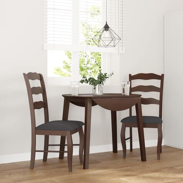 VidaXL Eetkamerstoelen (2 stuks) - Bruin Massief Hout - 60% Korting