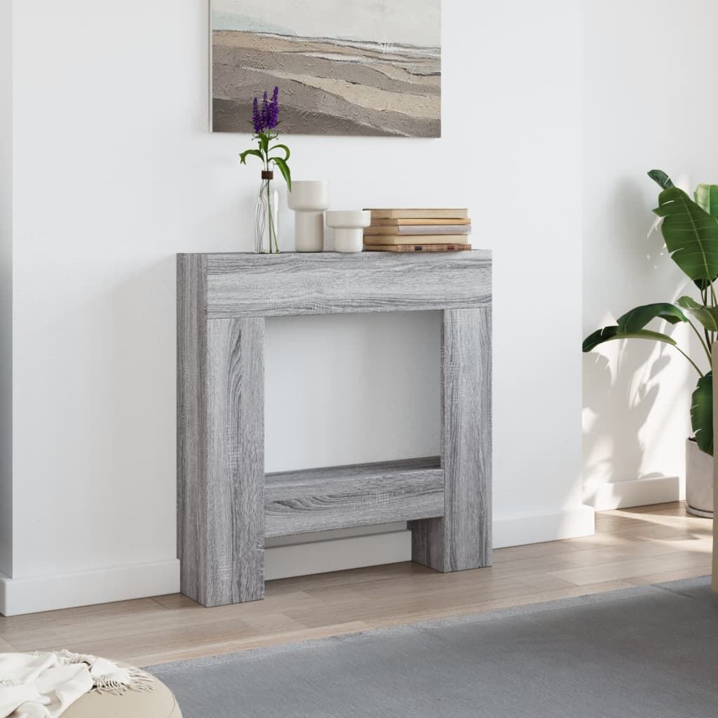 vidaXL Haardombouw 81x18x82 cm Grijs Sonoma Eiken - 59% Korting!