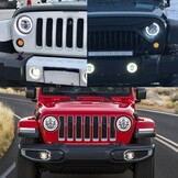 LED Werklamp Paar 7 inch Rond Zwart 100W 10000lm Angel Eyes DRL Dim- & Grootlicht 3000K+6000K 4 Modi Off-road