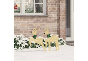 vidaXL LED Rendieren 2 stuks Warmwit - 76% Korting