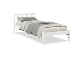 vidaXL Extra Lang Bedframe Grenenhout Wit - 56% Korting