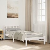 vidaXL Extra Lang Bedframe Grenenhout Wit - 56% Korting