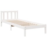 vidaXL Extra Lang Bedframe Grenenhout Wit - 56% Korting