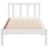 vidaXL Extra Lang Bedframe Grenenhout Wit - 56% Korting