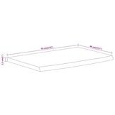 vidaXL Acaciahouten Wandschap Natuurlijke Rand 70cm - 59% Korting!
