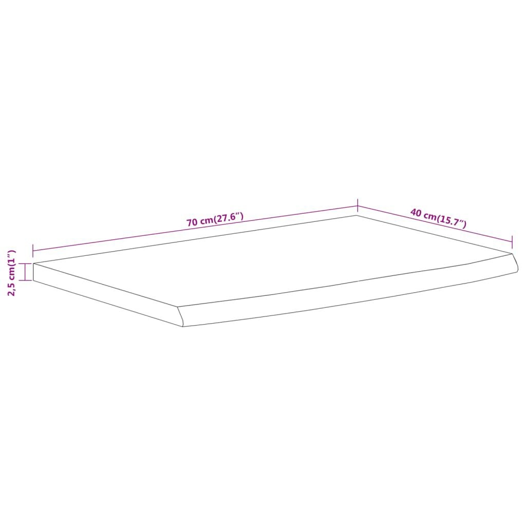 vidaXL Acaciahouten Wandschap Natuurlijke Rand 70cm - 59% Korting!