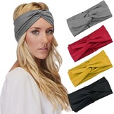 Set van 4 Elastische Haarbanden Zacht Comfortabel voor Dagelijks Gebruik Yoga Sport Meerdere kleuren