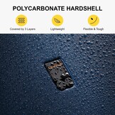 Reiskoffer lichtgewicht hardschalige polycarbonaat 8 spinnerwielen TSA-slot micro-diamant textuur Blauw 74 cm 99L