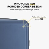 Reiskoffer lichtgewicht hardschalige polycarbonaat 8 spinnerwielen TSA-slot micro-diamant textuur Blauw 74 cm 99L