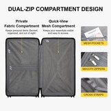 Reiskoffer lichtgewicht hardschalige polycarbonaat 8 spinnerwielen TSA-slot micro-diamant textuur Blauw 74 cm 99L