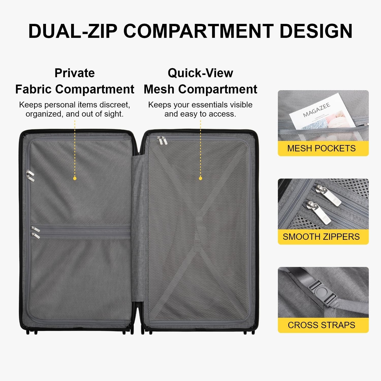 Reiskoffer lichtgewicht hardschalige polycarbonaat 8 spinnerwielen TSA-slot micro-diamant textuur Blauw 74 cm 99L