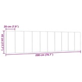vidaXL Hoofdbordkussen 200cm Stof Donkergrijs - 60% Korting!
