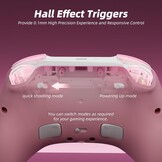 Controller Roze met Hall Effect Joysticks en Oplaaddock voor Nintendo Switch, PC, iOS, Android