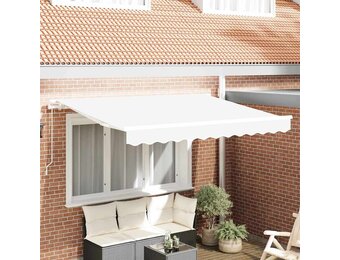 VidaXL Zonnescherm Doek Wit 350x200 cm Canvas | 55% Korting!