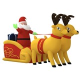 Opblaasbare Kerstman & Rendieren LED 130 cm - 61% Korting!