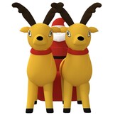 Opblaasbare Kerstman & Rendieren LED 130 cm - 61% Korting!