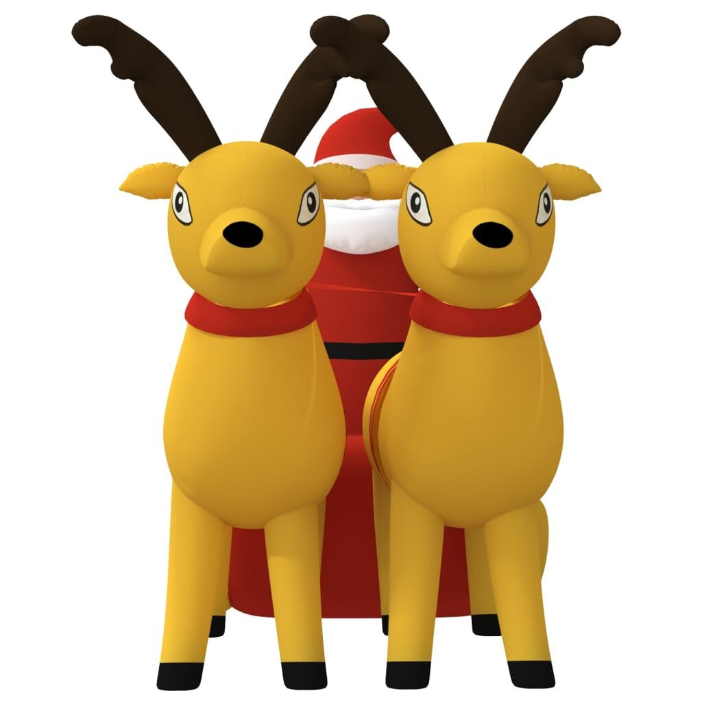 Opblaasbare Kerstman & Rendieren LED 130 cm - 61% Korting!