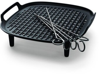 Airfryer Grill Set met Grillplaat en 5 Spiesen - Voor 6,2L Airfryers