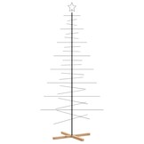 vidaXL Metalen Kerstboom met Houten Basis 210cm - 57% Korting!