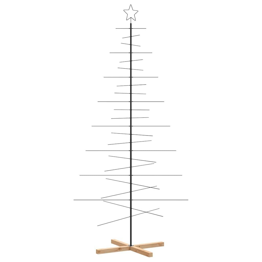 vidaXL Metalen Kerstboom met Houten Basis 210cm - 57% Korting!