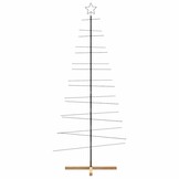 vidaXL Metalen Kerstboom met Houten Basis 210cm - 57% Korting!