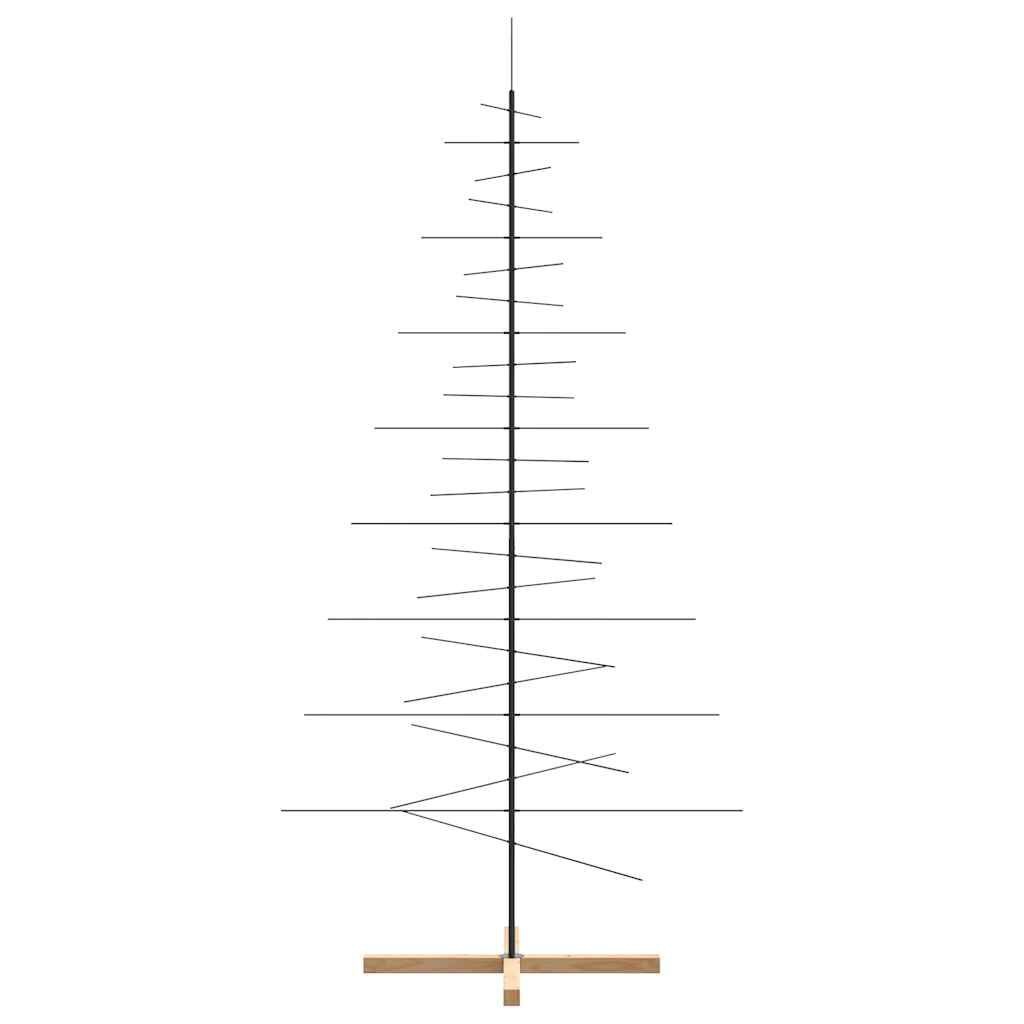 vidaXL Metalen Kerstboom met Houten Basis 210cm - 57% Korting!