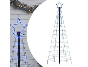 Blauwe LED Kerstboom 180cm met 220 Lichtjes - 63% Korting