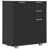 VidaXL Dressoir Hoogglans Zwart 71x35x80 cm - 73% Korting
