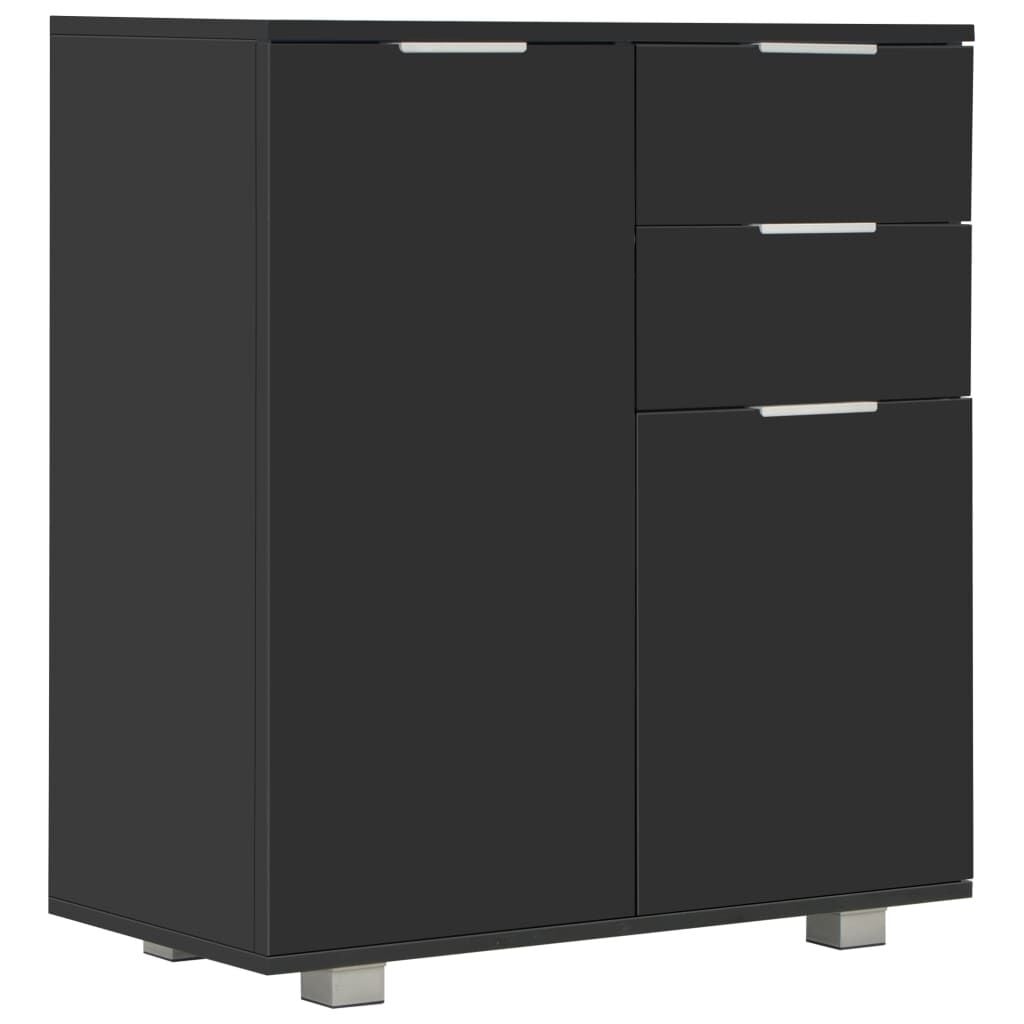 VidaXL Dressoir Hoogglans Zwart 71x35x80 cm - 73% Korting