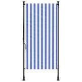 vidaXL Rolgordijn Buiten - 100x270 cm - Blauw/Wit - 34% Korting
