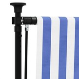 vidaXL Rolgordijn Buiten - 100x270 cm - Blauw/Wit - 34% Korting
