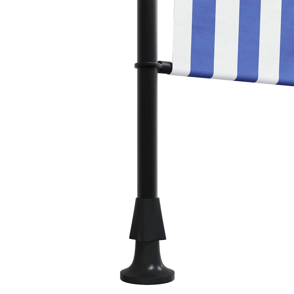 vidaXL Rolgordijn Buiten - 100x270 cm - Blauw/Wit - 34% Korting