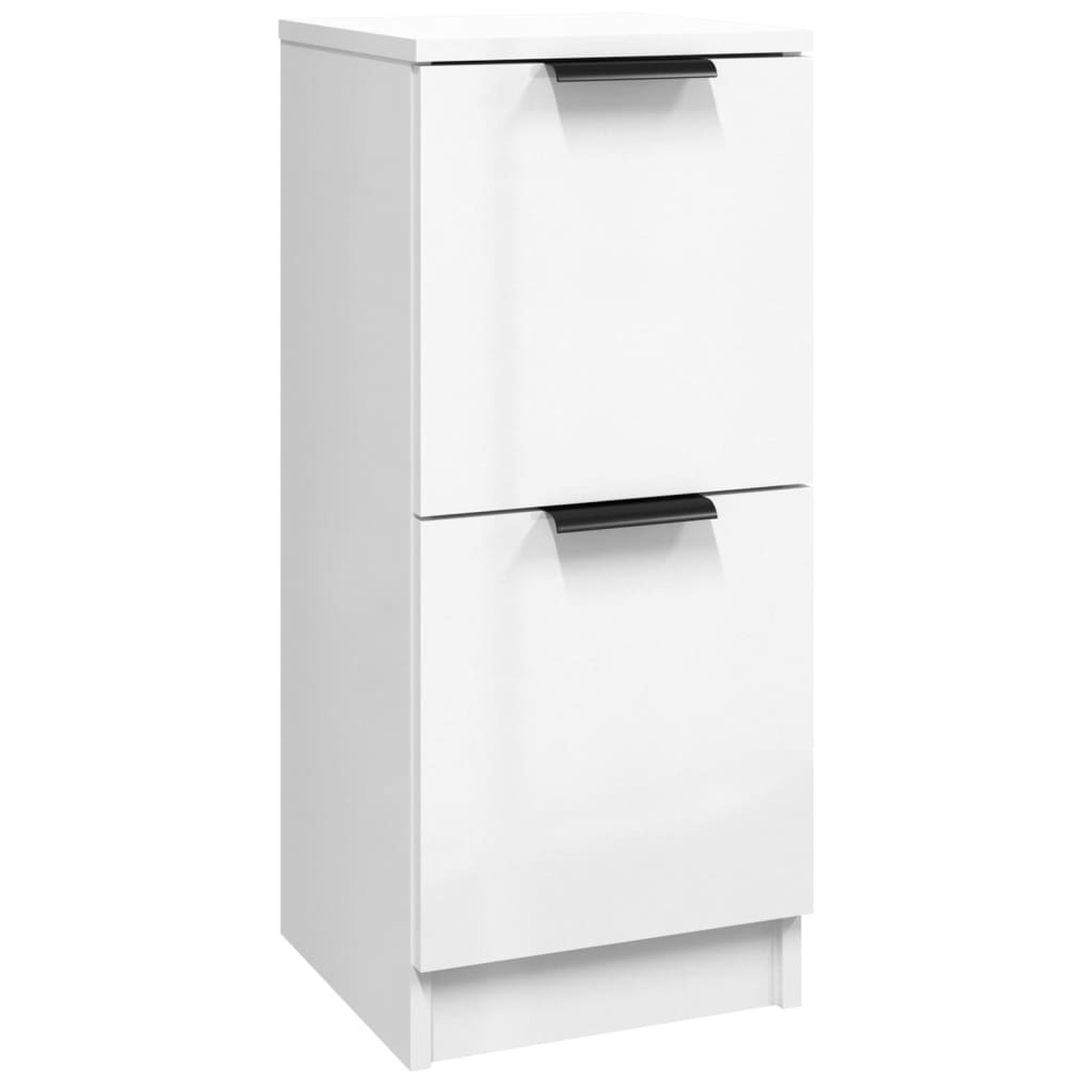 Dressoir 30x30x70 cm Hoogglans Wit Bewerkt Hout - 56% Korting