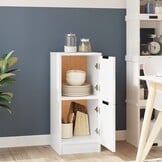Dressoir 30x30x70 cm Hoogglans Wit Bewerkt Hout - 56% Korting