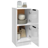 Dressoir 30x30x70 cm Hoogglans Wit Bewerkt Hout - 56% Korting