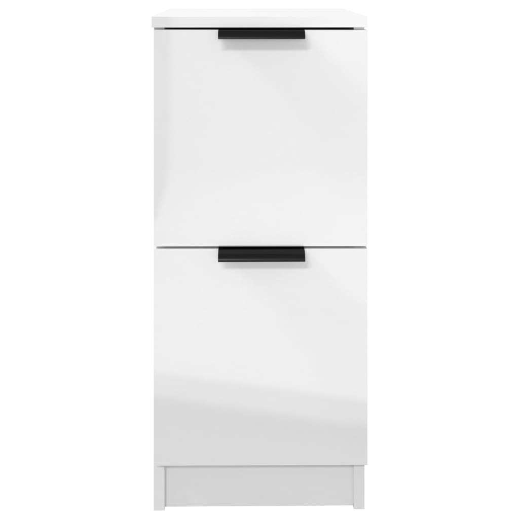 Dressoir 30x30x70 cm Hoogglans Wit Bewerkt Hout - 56% Korting