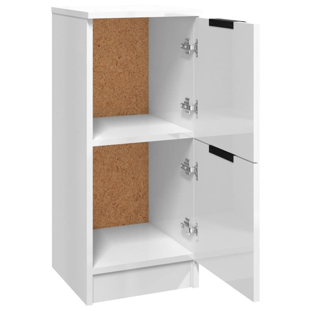 Dressoir 30x30x70 cm Hoogglans Wit Bewerkt Hout - 56% Korting
