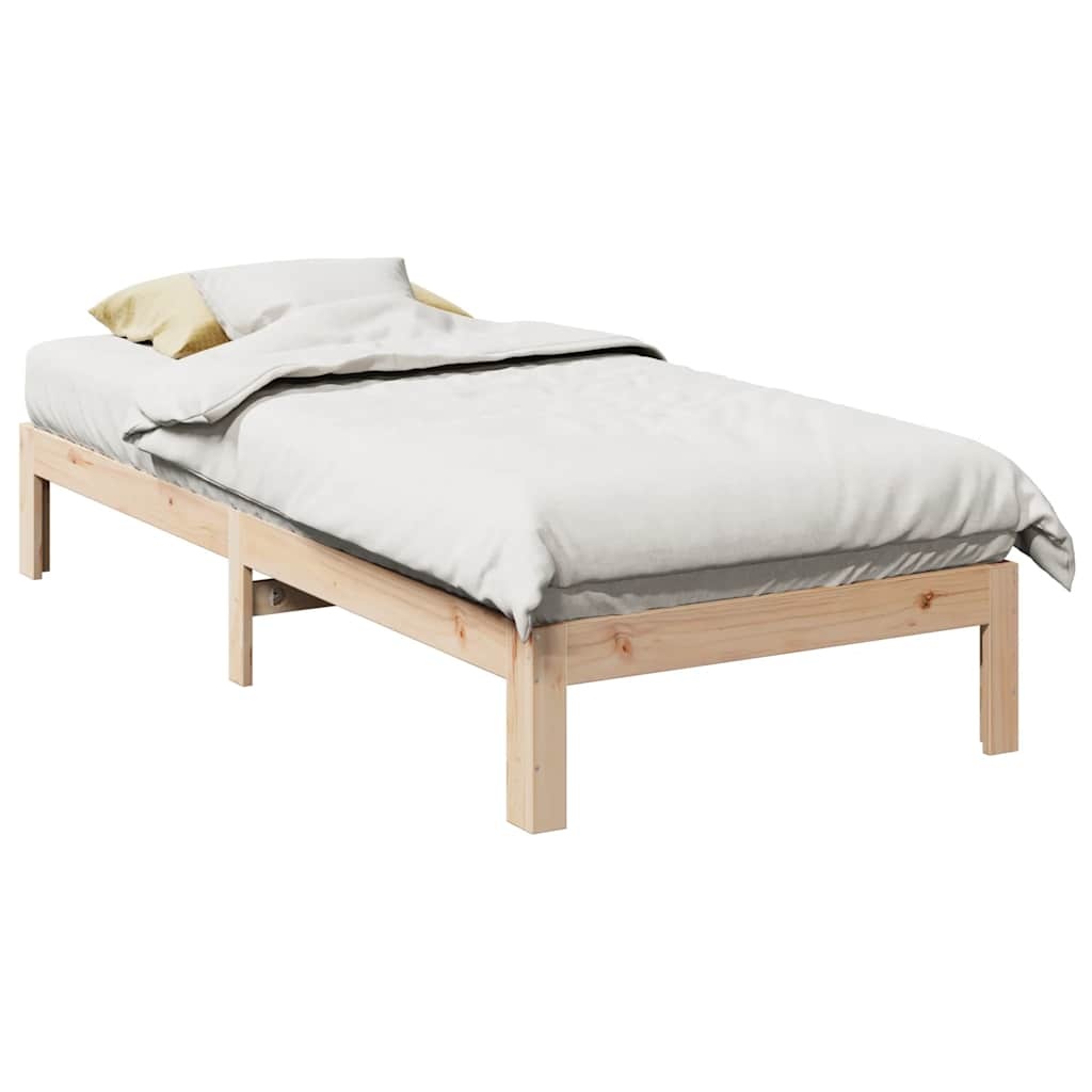 vidaXL Massief Grenenhouten Bedframe - 90x200cm - 43% Korting!
