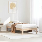 vidaXL Massief Grenenhouten Bedframe - 90x200cm - 43% Korting!