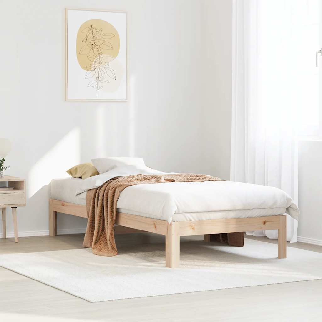 vidaXL Massief Grenenhouten Bedframe - 90x200cm - 43% Korting!
