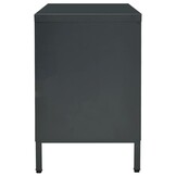 vidaXL TV-meubel Staal & Glas Antraciet 105x35x52 cm - 60% Korting