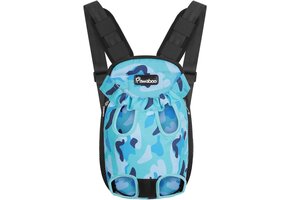Hondenrugzak Blauw Camouflage L - Comfortabel & Ademend