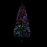 Kunstkerstboom 180cm met Glasvezel en Kleurige Lichtjes - 52% Korting!