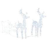Kerstversiering Rendieren met Slee - 160 LED's - Acryl - 71% Korting