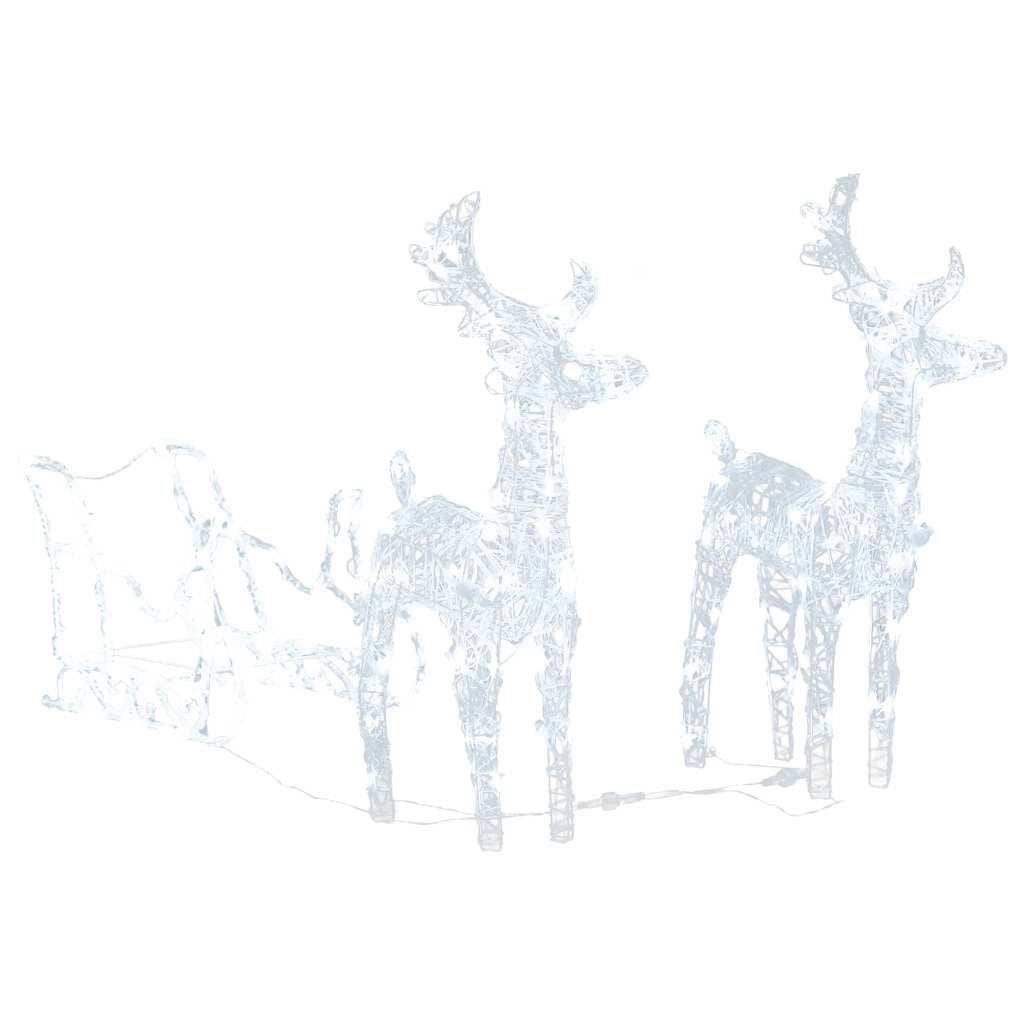 Kerstversiering Rendieren met Slee - 160 LED's - Acryl - 71% Korting