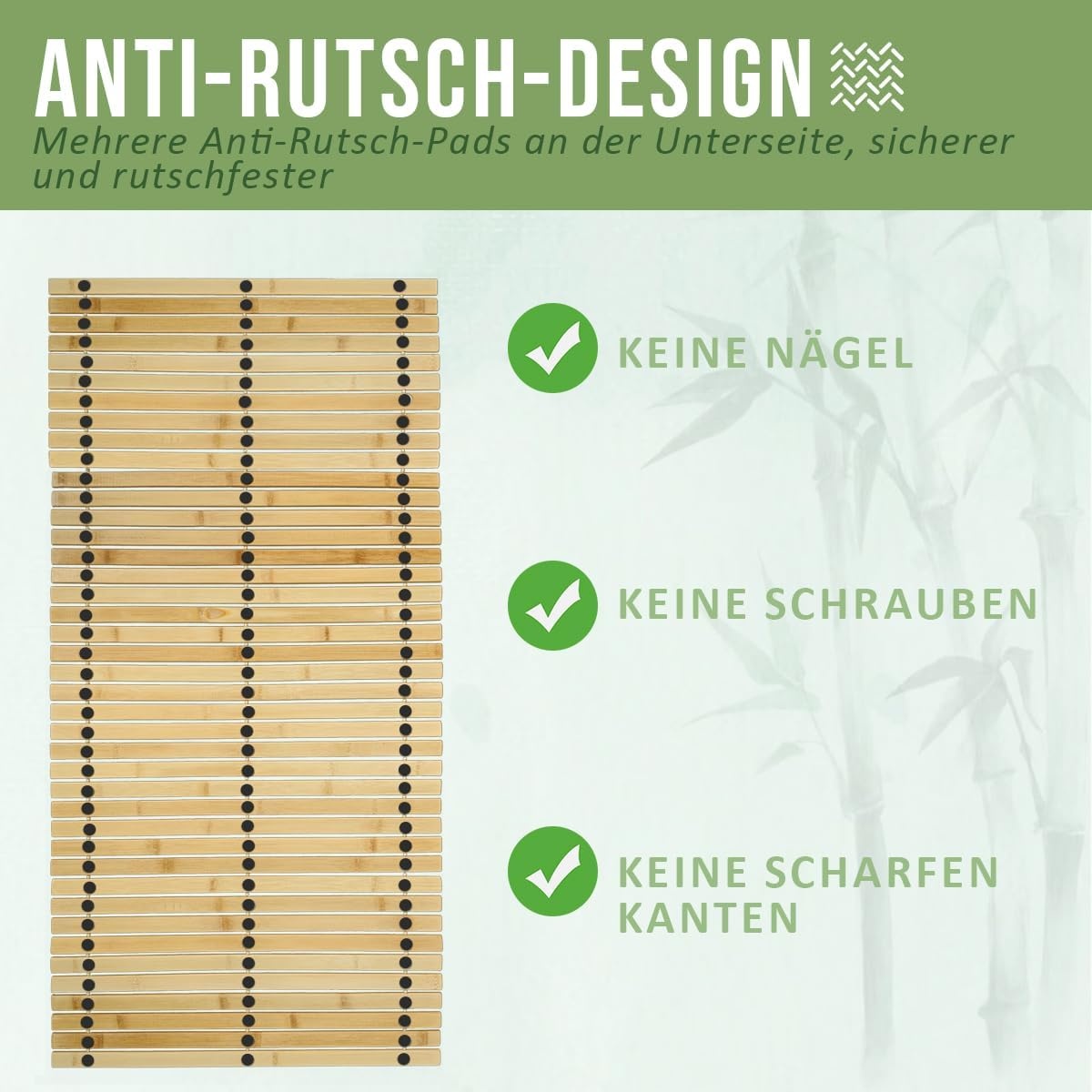 Bamboe Badmat Rolbaar - 100x50 cm - 40% Korting!