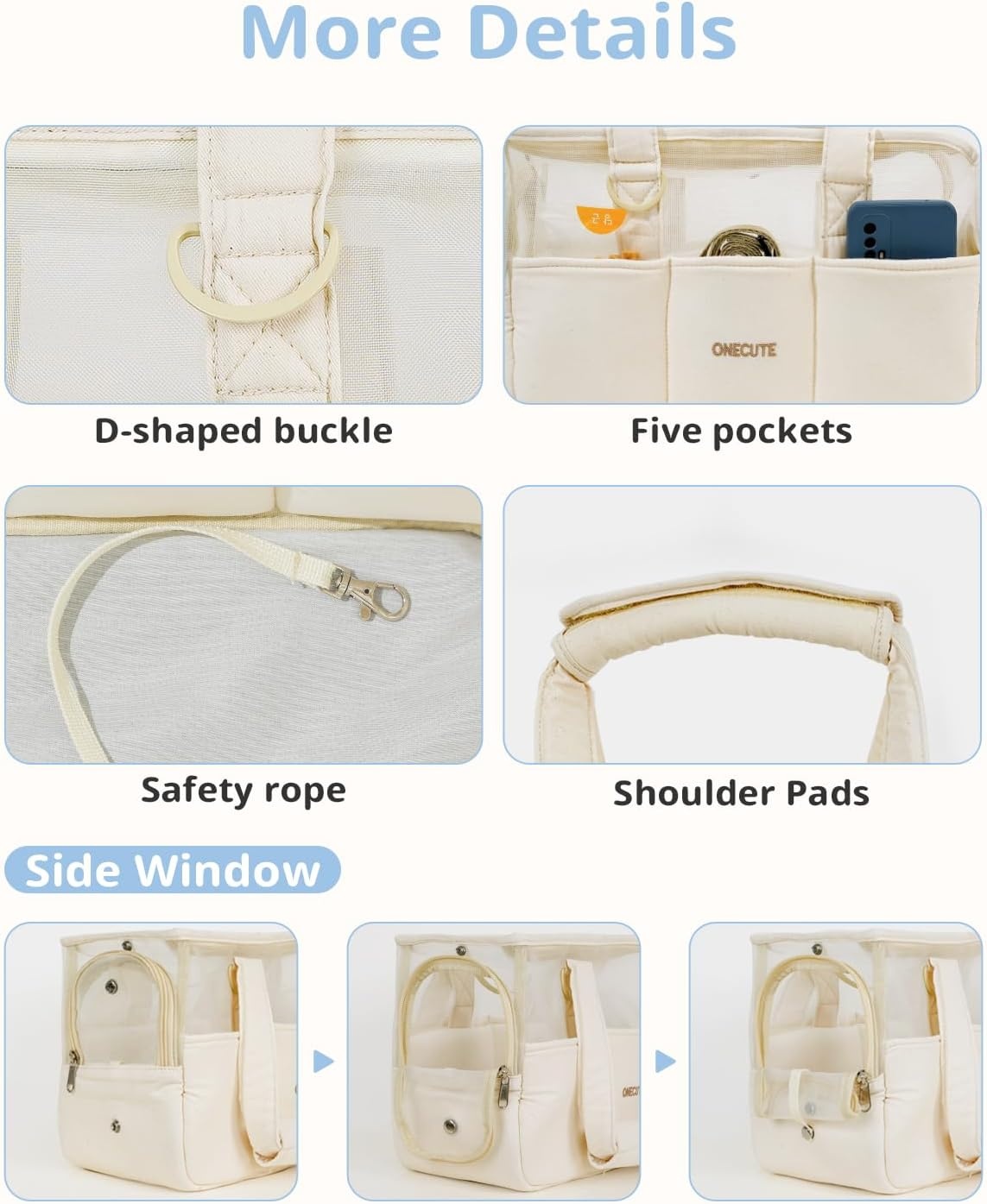 Opvouwbare Reistas Huisdier - Beige - 53% Korting