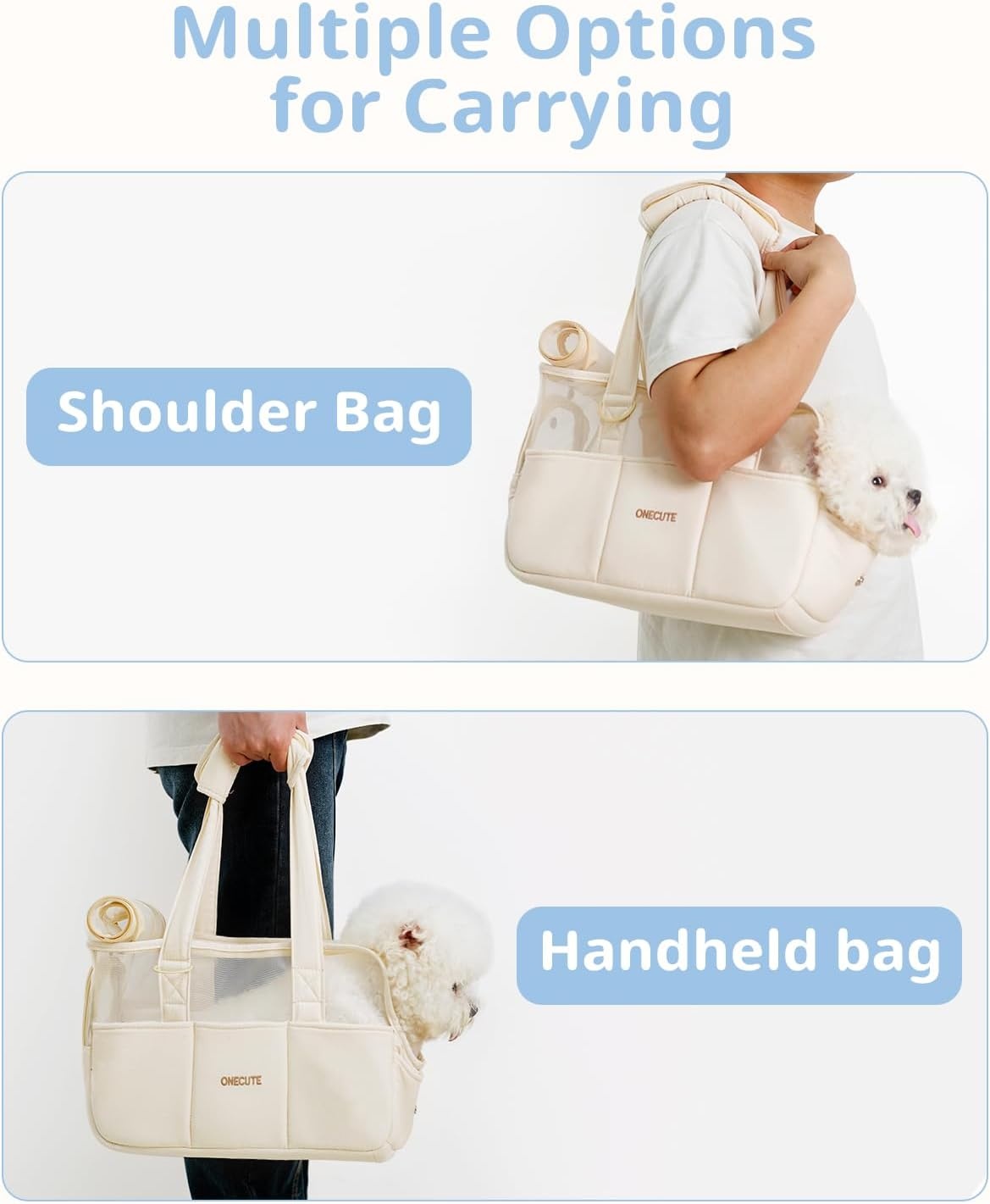 Opvouwbare Reistas Huisdier - Beige - 53% Korting