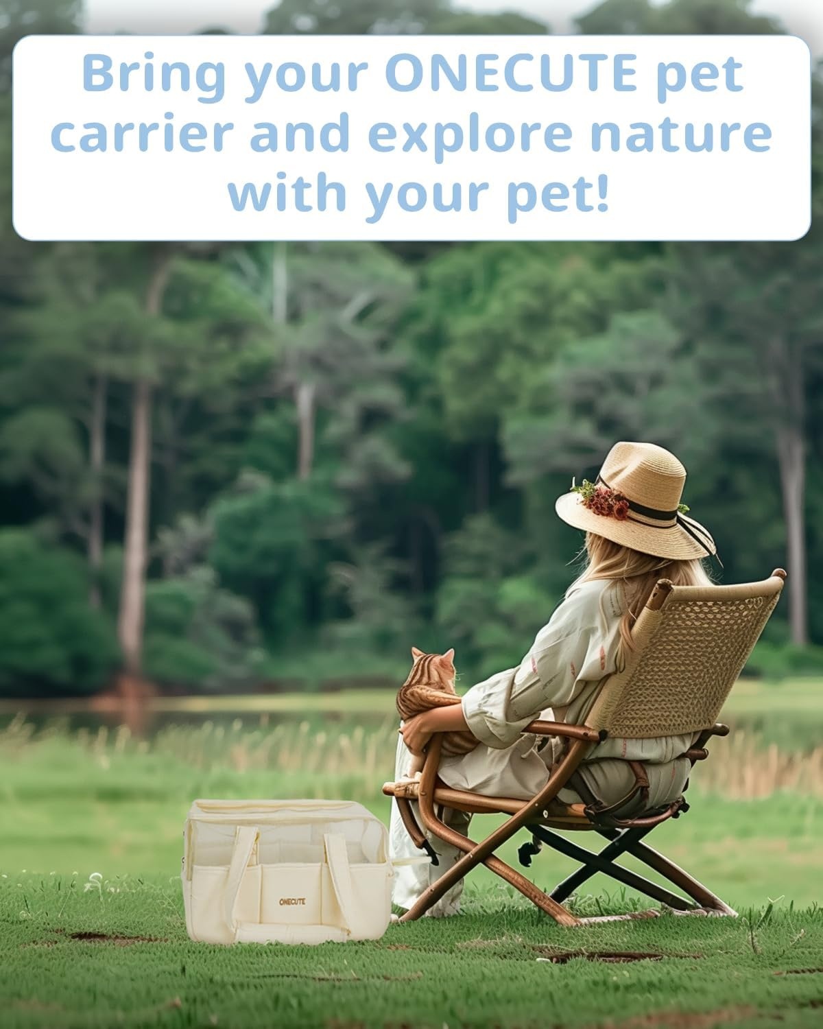 Opvouwbare Reistas Huisdier - Beige - 53% Korting